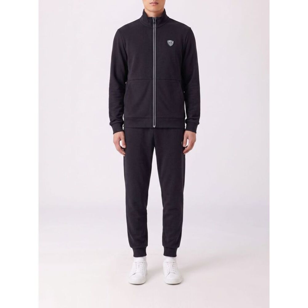 Ea7 Men Ea7 Viscose-Blend Tracksuit With High Neck Zip-Up Sweatshirt